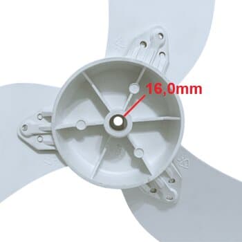 HELICE DE 60CM P/VENTILADOR QUALITAS 60CM COR BRANCA - KIT-4ITENS - EIXO PRD DIAM.FRONTAL 09,0MM/ DIAM.TRASEIRA 16,0MM ENCAIXE P.MEIA LUA