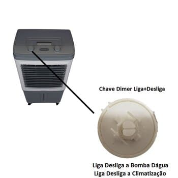 CHAVE DIMER INTERRUPTOR ROTATIVO 2-FIOS L/D BIV P/CLIMATIZADOR VENTISOL CLIN35/CLIN60/CLIN80/CLIN125 INT.37000 MG 4(4)/110V 3(3)/250V - *SEM BOTĂO