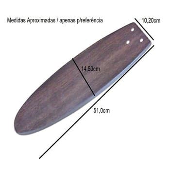 PÁ HÉLICE P/VENTILADOR DE TETO VOLARE VR LUX PREMIUM / VR42 / VR50 - PÁ MDF MODELO LANAI DUPLA FACE BRANCA/TABACO *VENDIDA P/UNIDADE - foto 1 de 3
