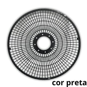 Grade para Ventilador 30cm Loren Sid Turbo Orbital 360ş - Plástica cor Preta - Serve p/Dianteira ou Traseira - *Vendida p/Unidade