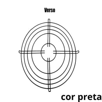 GRADE P/VENTILADOR 35CM CLIMATIZADOR ECOCLEAN V6 E V8 - METAL COR PRETA - PARTE TRASEIRA - *VENDIDA P/UNIDADE