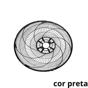 GRADE P/VENTILADOR 40CM VENTISOL TURBO ECONOMY 6P - DIANTEIRA/TRASEIRA PLASTICA PRETA 6-T/M + 6-T/F - * VENDIDA P/UNIDADE