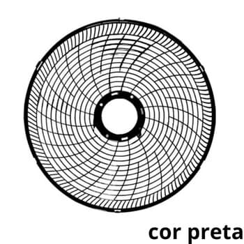 GRADE P/VENTILADOR 50CM DÔMINA PL PRETA 6 OU 8PÁS COLUNA MESA PAREDE - SERVE P/DIANTEIRA OU TRASEIRA - *VENDIDA P/UNIDADE