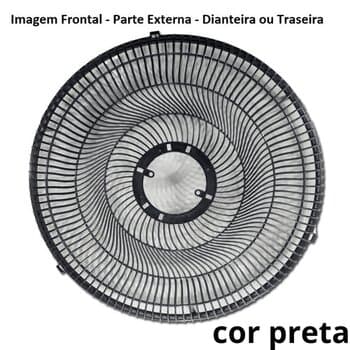 GRADE P/VENTILADOR 50CM VENTI-DELTA NEW LIGHT PLASTICA PRETA COL/MESA/PAREDE - DIANTEIRA OU TRASEIRA -*VENDIDA P/UNIDADE - SERVE P/ARGE STYLO TWISTER+PEDIR 02UN