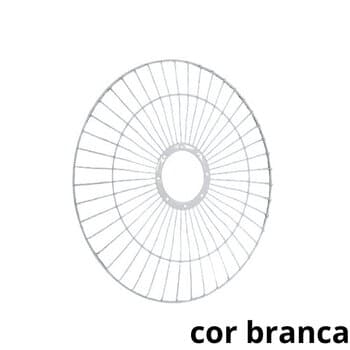GRADE P/VENTILADOR 50CM LOREN SID METAL BRANCA 01UN COL/MESA/PAREDE -*VENDIDA P/UNIDADE- SERVE P/ARGE STYLO TWISTER+PEDIR 02UN