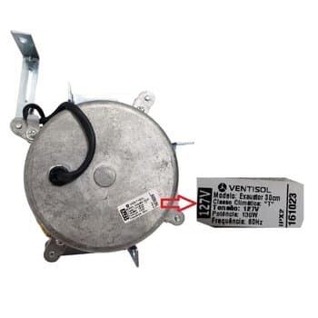 MOTOR P/EXAUSTOR VENTISOL 30CM 40CM 110V06,0UF 130W E12,0MM - *USAR CAP.06,0UF NĂO INCLUIDO - MOTOR EX 30CM MX PI5435SC