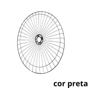GRADE P/VENTILADOR VENTISOL MX 60CM METAL DIANTEIRA TRASEIRA PRETA 40-FIOS COLUNA OU PAREDE - SERVE P/DIANTEIRA E TRASEIRA - *VENDIDA P/UNIDADE