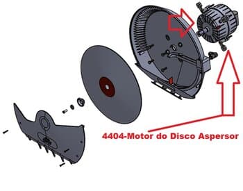 Motor p/Ventilador Climatizador GOAR Solaster 220V CLIMA FAN Atenas Floripa 70cm Lado do Disco Aspersor Nebulizador Pulverizante