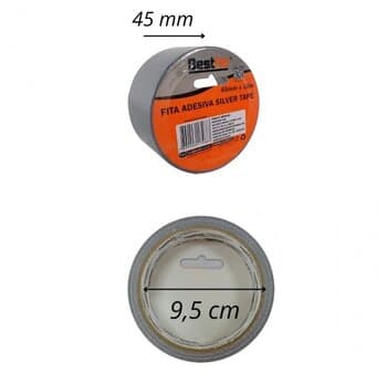 FITA ADESIVA SILVER TAPE 10-METROS 48MMX10MT PRATA MULTIUSO - NORTON