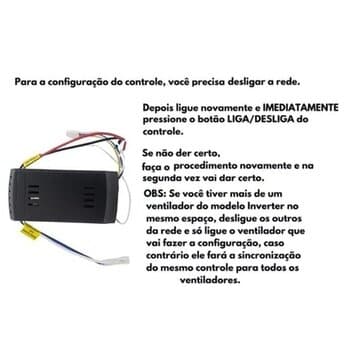 MÓDULO RECEPTOR P/CONTROLE REMOTO VENTILADOR VENTISOL TIPO "A" INVERTER *APENAS PLACA DRIVER* 9-265V PI-7055SC NJ-23122041822 9C5B