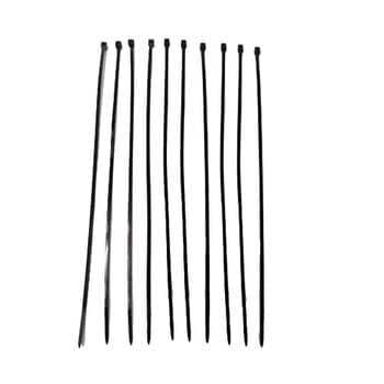Abraçadeira de Nylon 200 x 2,5mm Presilha Lacre Média cor Preta - Kit c/10-Unidades