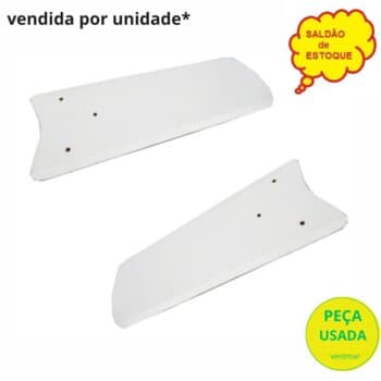 PÁ HÉLICE P/VENTILADOR DE TETO ARGE ARLUX ARGELUX COR BRANCA MDF RETA PONTA REDONDA 3FUROS P/GARRA PÉ DE GALINHA - *VENDIDA P/UNIDADE - *SALDĂO