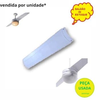 Pá Hélice para Ventilador de Teto SPIRIT ZAYT - Plastica Branca - Vendida p/Unidade - Orignal + SALDĂO - Um Pouco Amarelada - foto 1 de 3