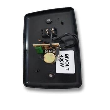 CHAVE P/VENTILADOR DE PAREDE 1-TECLA LIGA/DESLIGA+ CONTROLE DE VEL ROTATIVO BIV0400W S/OFF C/CAIXA FUNDO SOBREPOR ESP.4X2 PRETO