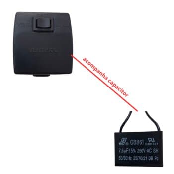 CHAVE PARA EXAUSTOR VENTISOL COMERCIAL 30/40CM 110V C/CAPACITOR 07,5UF 250VAC-AC SH - 1TECLA LIGA/DESLIGA/REVERSĂO C/CAIXA DE SOBREPOR COR PRETA