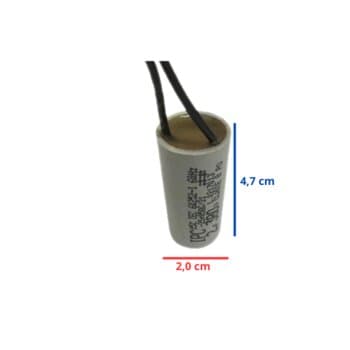 CAPACITOR DE 002,0UF 2FIOS RD 250/380/400VAC - P/VENTILADOR DE TETO + SERVE P/VÁRIAS APLICAÇŐES - RD 2UF 250V 380V 400V 60HZ