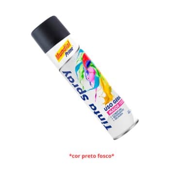 SPRAY TINTA COR PRETO FOSCO 350/400ML - VÁRIAS MARCAS*
