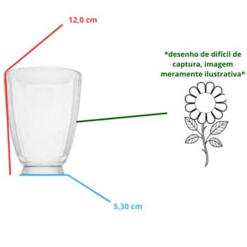 GLOBO CUPULA TULIPA DE VIDRO P/VENTILADOR DE TETO IMPORTADO - TRANSPARENTE CANELADA DECORADA C/DESENHOS DE ROSAS - ENCAIXE 5,30CM EXTERNO - foto 1 de 3