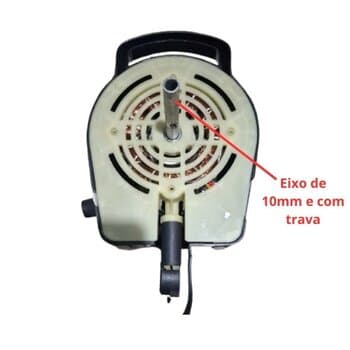 MOTOR P/VENTILADOR TRON OSCILANTE COLUNA/PEDESTAL *PAREDE BIV140W04,0UF 50/60CM PRETO - AT 60CM C1 E10MM - MOTOR COMPLETO