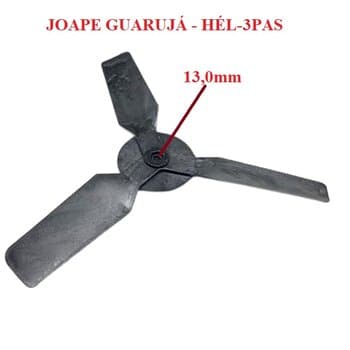 HELICE P/CLIMATIZADOR JOAPE 770 GUARUJÁ 3PAS F13,0MM - MOD.USADA C/PARAFUSO MOD. INJETADA DIRETO - DIAM.57CM - foto 1 de 4