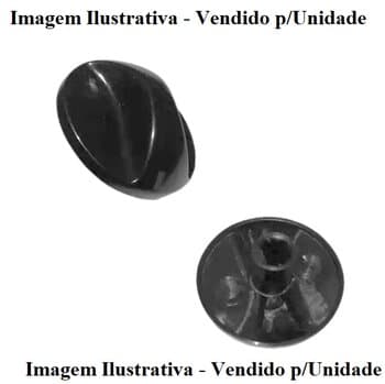 Botão Manípulo Assador ARKE ARNO - Plástico Preto MP-8,0-P90