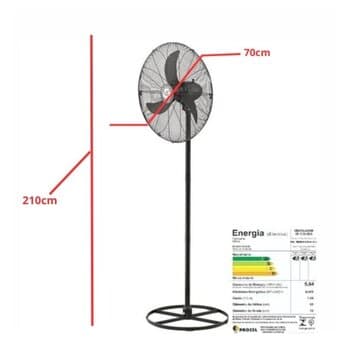 VENTILADOR DE COLUNA 070CM SOLASTER VENEZA PLUS 70CM BIV 226W PRETO HEL-3P G/M C/CONTROLE DE VELOCIDADE
