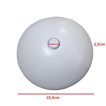 PLAFON DE ACABAMENTO P/VENTILADOR DE TETO BRANCO - SEM LUZ - LUMINÁRIA CEGA P/ÁREA GOURMET - VOLARE FLY OFFICE 1148 METAL