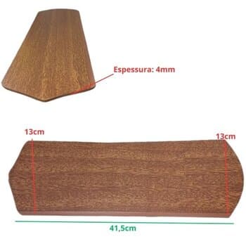 PÁ helice p/ventilador de teto - mdf reta cor Madeira *serve p/diversas marcas arge ciclone importados loren sid rioprelustres tron venti-delta ventisol volare -*vendida p/unidade - s/furaçăo - foto 1 de 3