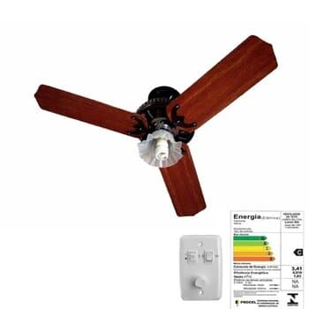 VENTILADOR DE TETO VENTMAR TULIPA1-FLOR SUPER CICLONE 110V10,0UF 130W TROPICAL PRETO 3PAS MDF MOGNO CHAVE ROTATIVA - CONSUMO A/B - foto 1 de 3