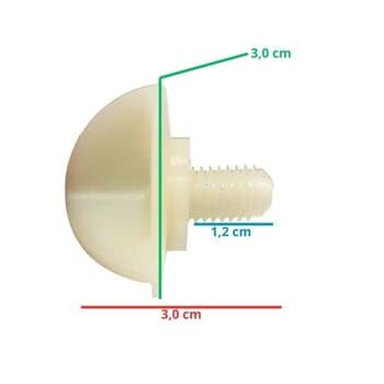 PARAFUSO TRIANGULAR DA HÉLICE VENTILADOR VENTI-DELTA PREMIUM DELTA VENTURA - TRAVA PLÁSTICA C/ROSCA ESQUERDA