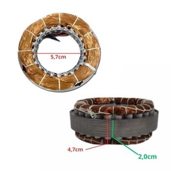 ESTATOR BOBINADO MOTOR EXAUSTOR LORENSID 30CM 110V 130W - ESTATORLSD ESTATORLSDEXA ESTATORLORENSID ESTATORLORENS - foto 1 de 3