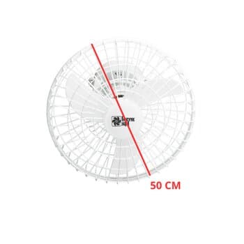 VENTILADOR DE TETO ORBITAL 50CM BIV250W08,5UF LOREN SID TURBO WIND G/PL M2 BRANCO 3PÁS - ROTACAO 360-GRAUS - SEM LUMINARIA P/AREA GOURMET