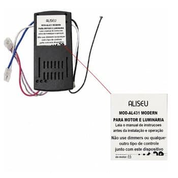 MÓDULO RECEPTOR DO CONTROLE REMOTO VENTILADOR ALISEU MODERN MOD-AL431 QJ-16-20-JH 52C5Y-205 - *APENAS O MÓDULO RECEPTOR - foto 1 de 3