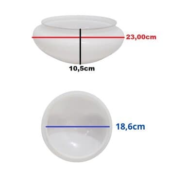 Globo Cúpula Vidro P/Ventilador de Teto ALISEU NORMAL TRADICIONAL P/Luminária 2-Lâmpadas Eletrônica - Leitoso 186mm 18,60cm - GOLA 18,6CM