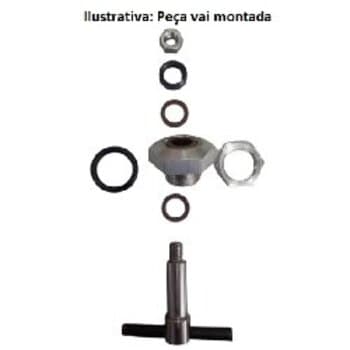 Arraste Mancal da Base do Copo P/Liquidificador JL Colombo BR-Baixa Rotaçăo LIQ.06LT a 30LT Superior/Copo Montado + SEM LÂMINAS