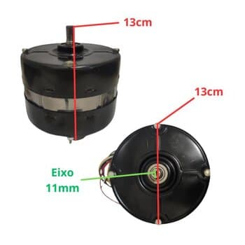 MOTOR P/EXAUSTOR VENTI-DELTA 30CM LINHA PESADA BIV05,0UF 200W E11MM ALTA ROTAÇĂO-1720RPM ALTA VAZĂO-1250M3H 78DB