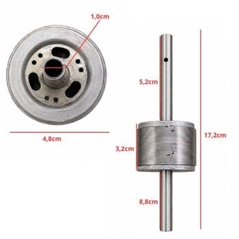 Rotor do Motor Ventilador Venti-Delta 50/60Cm Ventura Biv - E10Mm "oco" Rosca Interna - Usar C/rol-6000 - Contato-20,0Mm Magnetico-70Mm
