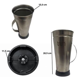 COPO P/LIQUIDIFICADOR TRON 02 LITROS DE ALTA ROTACAO - COPO DE INOX - C/BASE MANCAL EIXO E LAMINAS (FACAS)