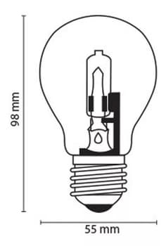 LAMPADA COMUM 110V70W P/CHURRASQUEIRAS FOGĂO GERAL - ECO HALOGENA CLARA H100 OUROLUX
