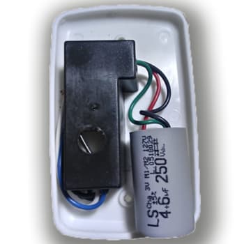 CHAVE P/VENTILADOR DE TETO 3-VEL CAP-10,0UF 4,0+6,0UF 1-TECLA LUZ - LOREN SID 110V ORIGINAL M1/M2 - RIOPRELUSTRES VENTI-DELTA ARGE-MOTOR ANTIGO