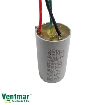 CAPACITOR 008,0UF 3FIOS 3,0+5,0MF RD 250VAC - P/VENTILADOR DE TETO LATINA 110VOLTS / VENTILADOR LATINA LUMEN / LATINA AIR - VT633 VT673 VT675
