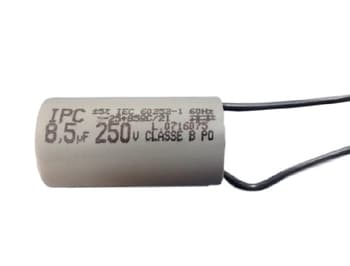 CAPACITOR 008,5UF 2FIOS RD 250VAC P/VENTILADOR DE TETO ARGE LOREN SID M3 110V / VENTILADOR TRON 110V - foto 1 de 2