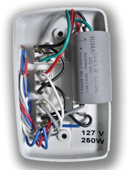 CHAVE P/VENTILADOR DE TETO R2LUZ 3VEL C/CAP.06,5UF 2,0+4,5MF C/REVERSAŐ + 2-TECLAS LUZ - P/ARGE ECONOMIC ARGE BRIOS 110VOLTS, E OUTROS