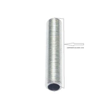 NIPEL NIPLE DE METAL C/ROSCA 10,0MM - COMPRIMENTO 15CM DIÂM.PADRĂO/MEDIDA ESPECIAL - P/INSTALAR LUMINÁRIA EM VENTILADOR DE TETO - foto 1 de 2