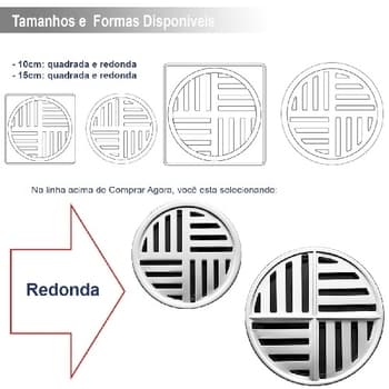 GRELHA RALO REDONDA ANTI DENGUE 100MM INOX P/BANHEIRO - GRELHA REDONDA AUTO FECHANTE - LOREN PROTEC