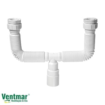 Sifăo Sanfonao 02 Universal - Sifăo Duplo 71cm Branco - KRONA/Plasbohn