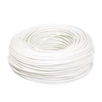 FIO CABO FLEXIVEL 01,0MM SIMPLES COR BRANCA - 1 PERNA DE FIO -*VENDIDO P/METRO