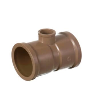 TE HD PL LLL 50X20X50MM C/REDUÇÃO MARROM